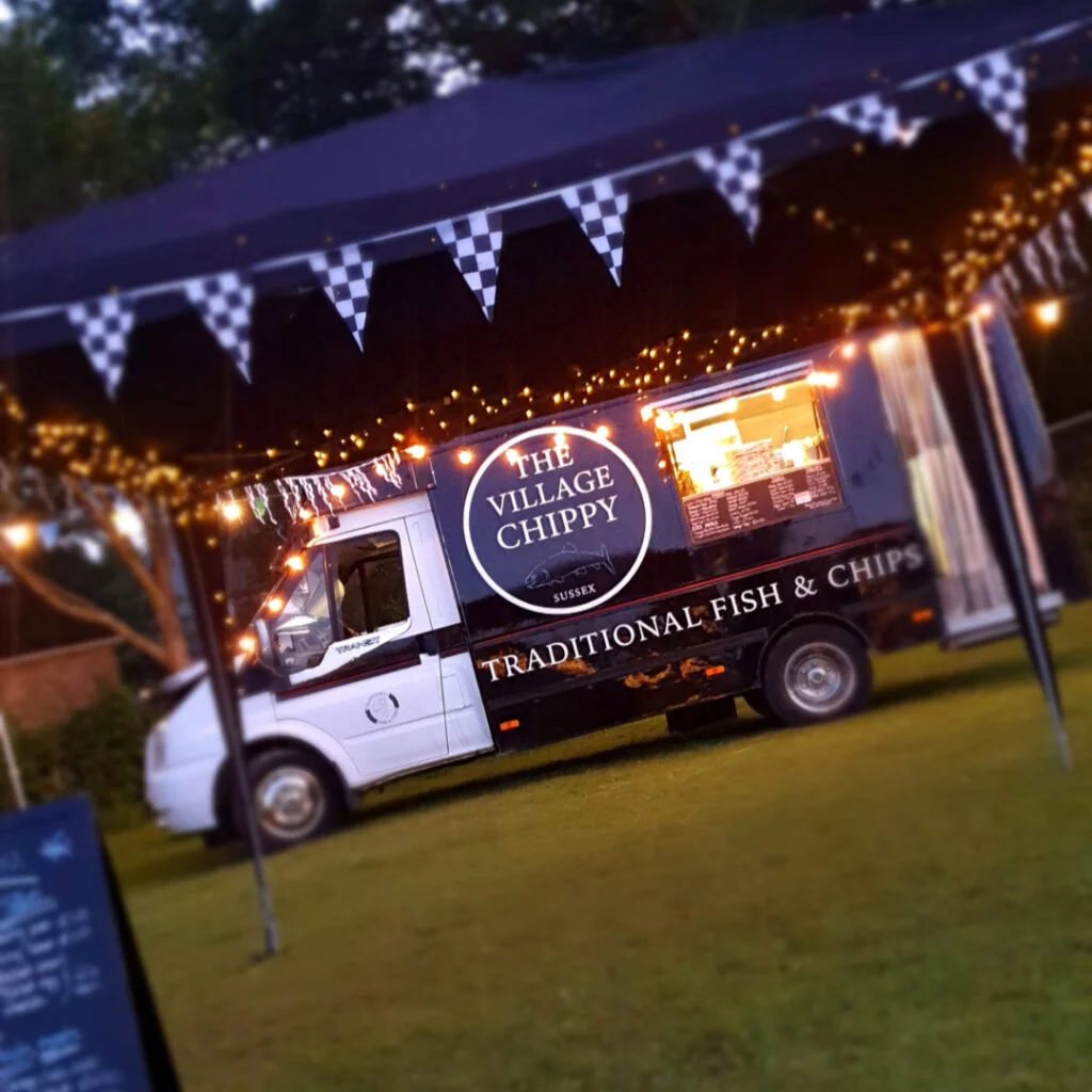 Van, lights and party event